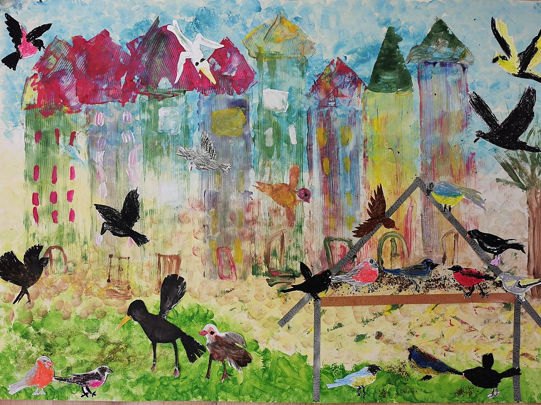 Grafika XXI edycja konkursu plastycznego „Znani i nieznani - ptasi sąsiedzi”