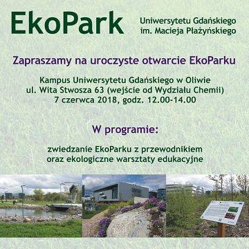 7 czerwca 2018 r. uroczyste otwarcie EkoParku Uniwerystetu Gdańskiego grafika