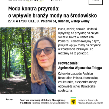 Grafika Moda kontra przyroda. Spotkanie o wpływie branży mody na środowisko