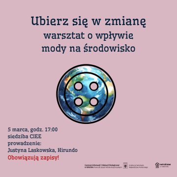 Grafika Ubierz się w zmianę: warsztaty o wpływie mody na środowisko