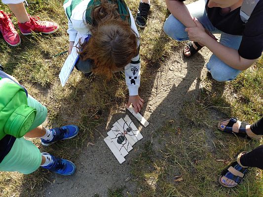 uczestnicy układają puzzle, fot. MWS