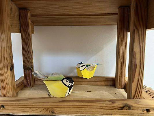 papierowe sikorki, modele 3d