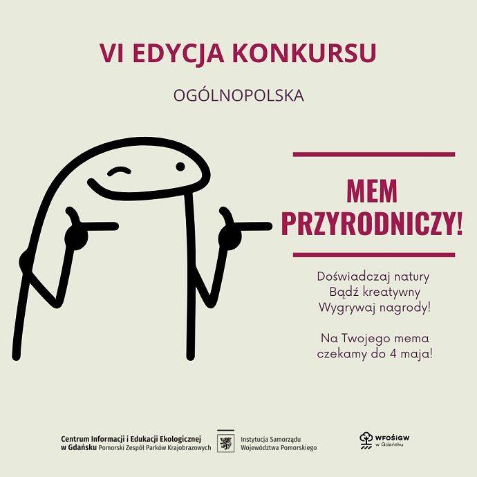 Grafika VI edycja konkursu "Mem przyrodniczy"